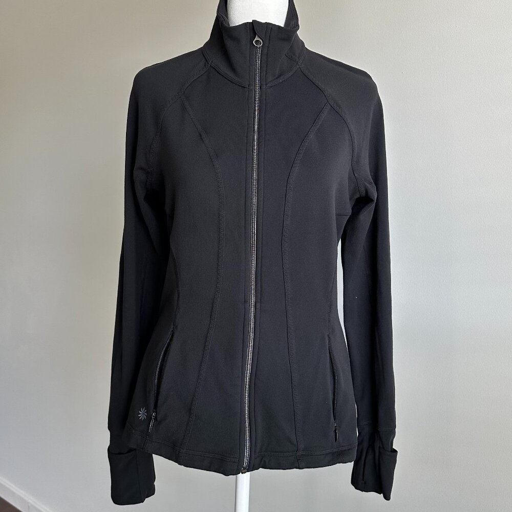 Athleta Black Soft Zip Jacket